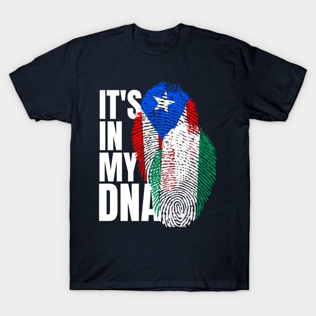Puerto Rican And Nigerian Mix DNA Heritage Flag Gift T-Shirt by Just Rep It!!